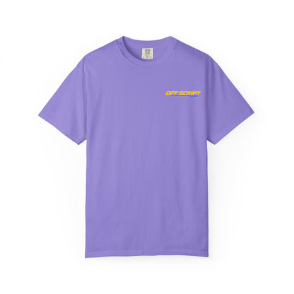 T-Shirt — Off Script Vinyl Graphic Tee: "Make Your Own Plans" Retro Racing Design