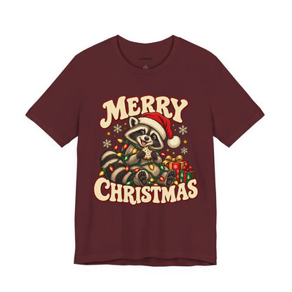 Merry Christmas Raccoon Tee