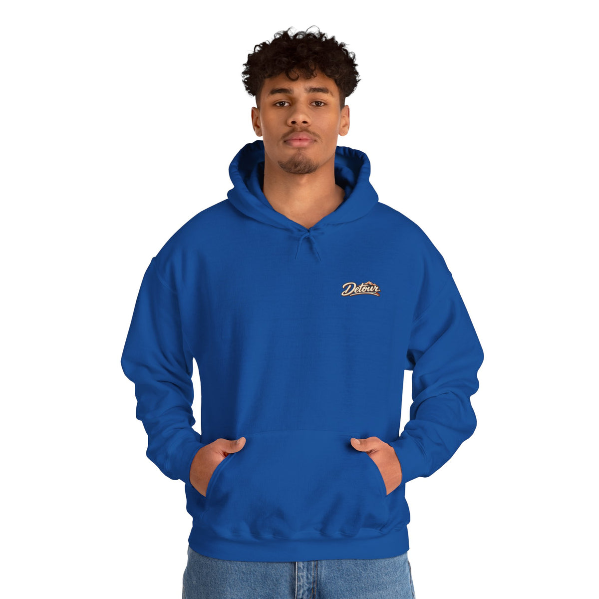 Detour Vintage Hot Rod Hoodie — "Take The Long Way" Classic Car Sweatshirt