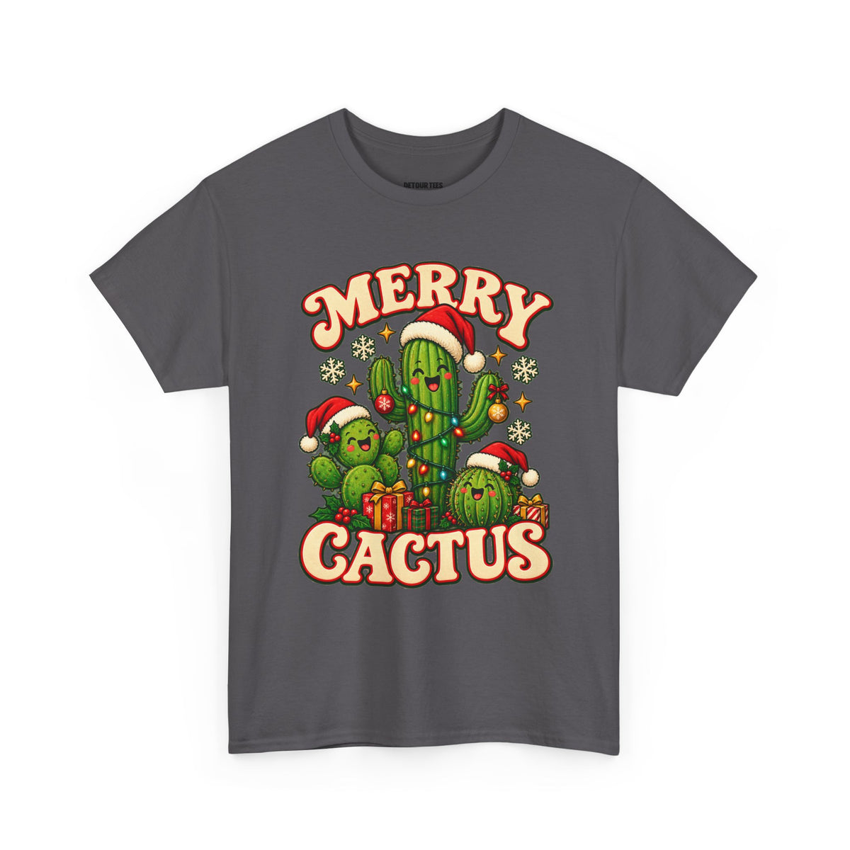 Merry Cactus Christmas Tee — Festive Holiday Cactus Shirt