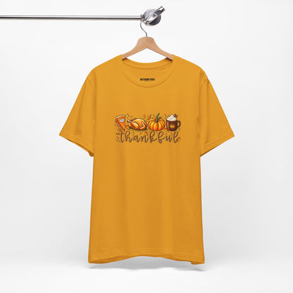 Thankful Harvest Tee — Thanksgiving Pumpkin & Pie Fall Shirt