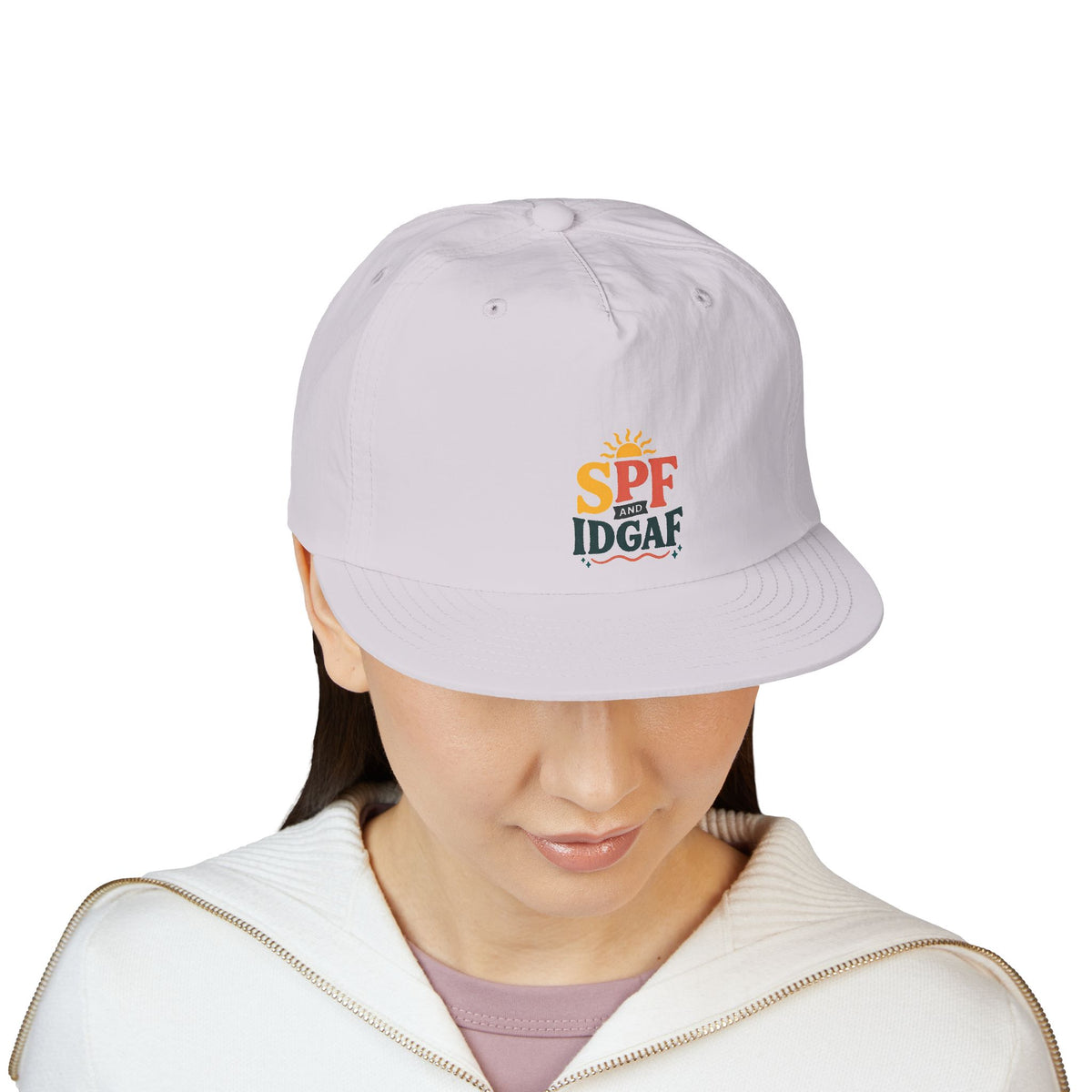 SPF IDGAF Surf Cap | Retro Sun Typography Hat