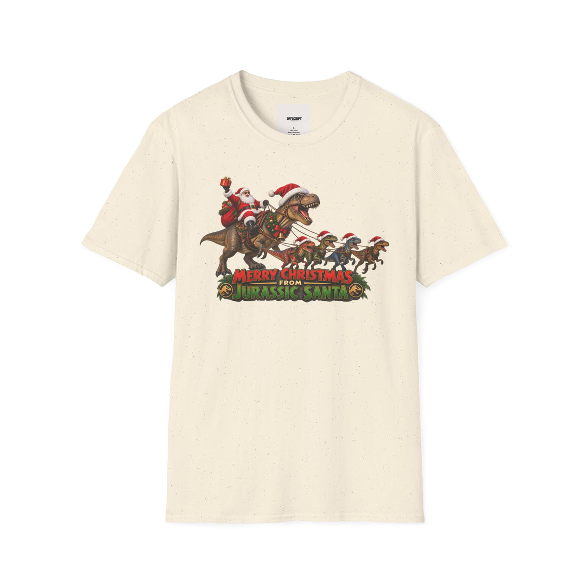 Christmas Dinosaur T-Shirt — “Merry Christmas from Jurassic Santa” Holiday Tee