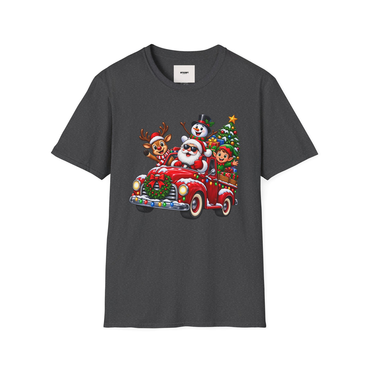 Christmas Crew T‑Shirt — Santa, Reindeer & Snowman Holiday Tee