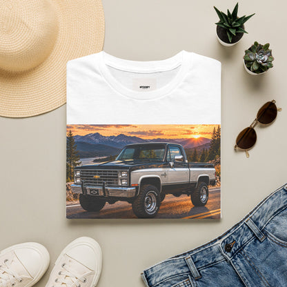 Vintage Chevy Truck T-Shirt — Sunset Mountain Off-Road Tee