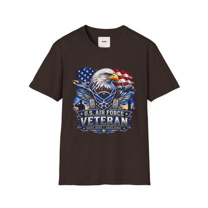 Air Force Veteran Eagle T‑Shirt — U.S. Flag Military Tribute