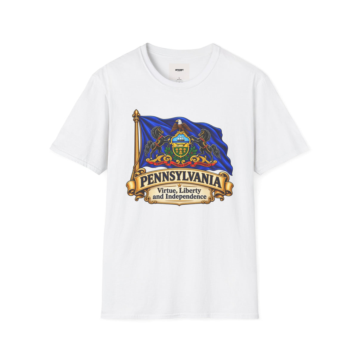 Pennsylvania Flag T‑Shirt — Vintage State Crest Tee