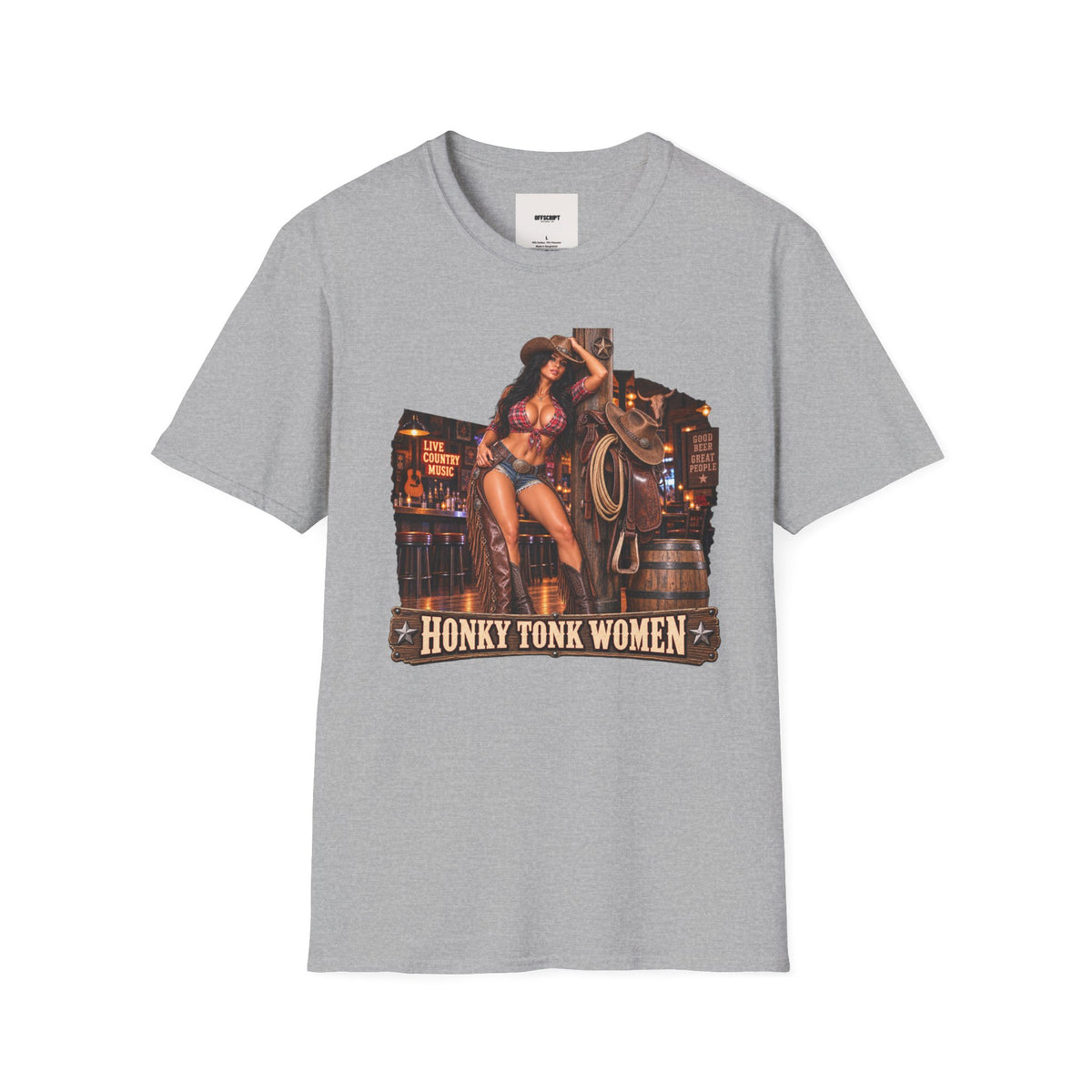 Honky Tonk Women T-Shirt — Retro Cowgirl Pinup Graphic Tee