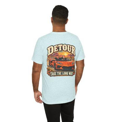 Detour Graphic Tee — 'Detour: Take the Long Way' Vintage Road Trip T‑Shirt