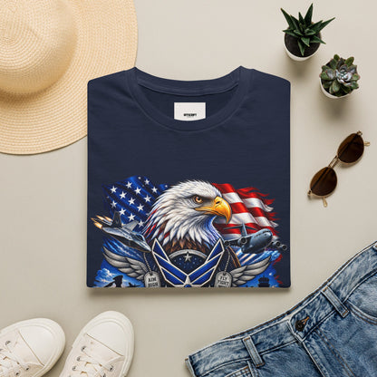 Air Force Veteran Eagle T‑Shirt — U.S. Flag Military Tribute