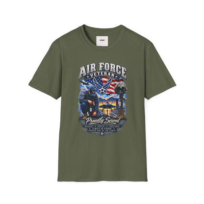 Air Force Veteran T-Shirt — Proudly Served Military Graphic Tee