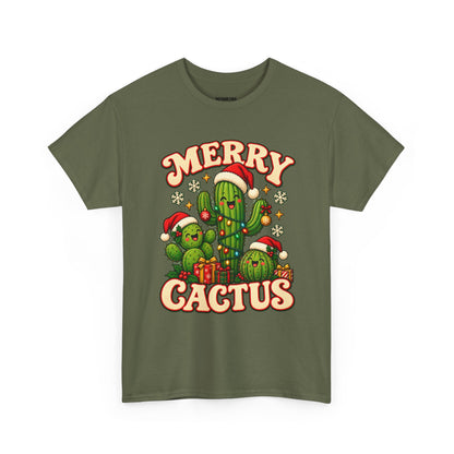 Merry Cactus Christmas Tee — Festive Holiday Cactus Shirt