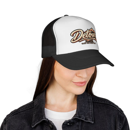 Detour Trucker Hat — Vintage Road Trip Mesh Cap