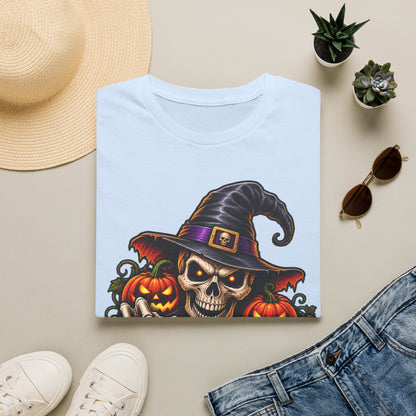 Halloween Skull Witch T-Shirt — Trick or Treat Pumpkin Graphic Tee