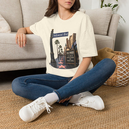 Hollywood Blvd T-Shirt — Vintage Palm Trees & Walk of Fame Tee