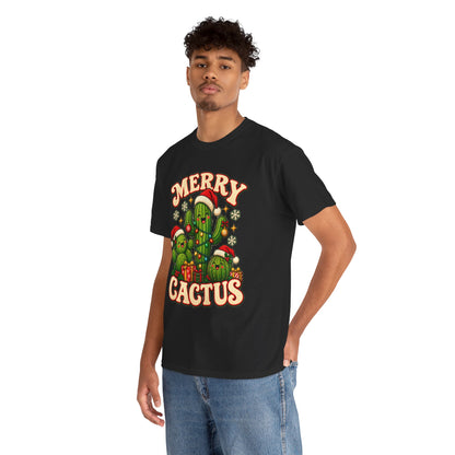 Merry Cactus Christmas Tee — Festive Holiday Cactus Shirt