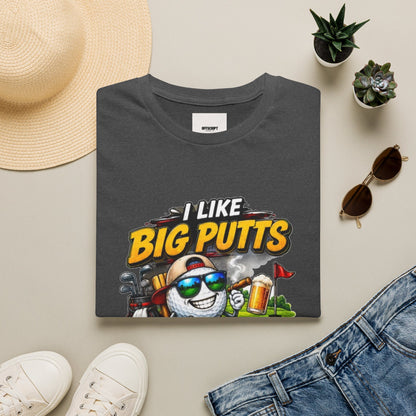 I Like Big Putts Golf T-Shirt — Funny Golf Cartoon 'And I Cannot Lie' Shirt