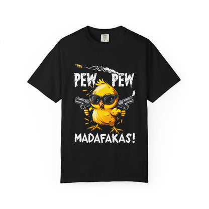 Pew Pew Madafakas Funny Duck Graphic T-Shirt