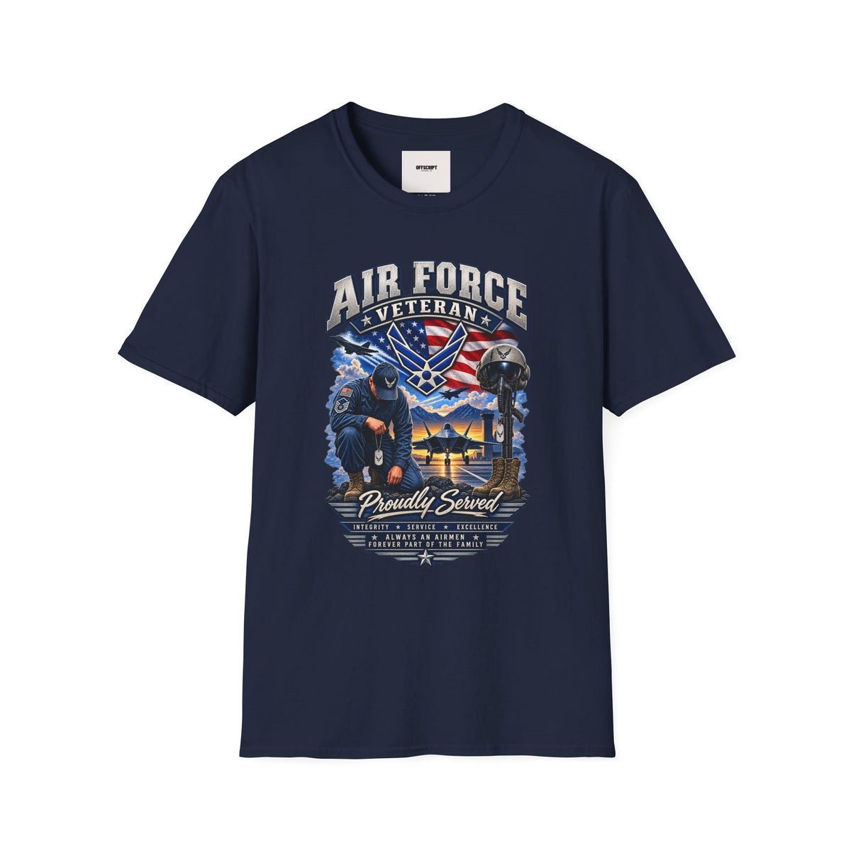Air Force Veteran T-Shirt — Proudly Served Military Graphic Tee
