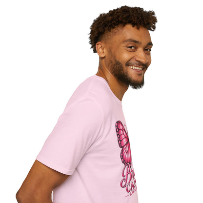 Pink Ribbon Butterfly Breast Cancer Awareness T-Shirt | Support Ribbon Tee