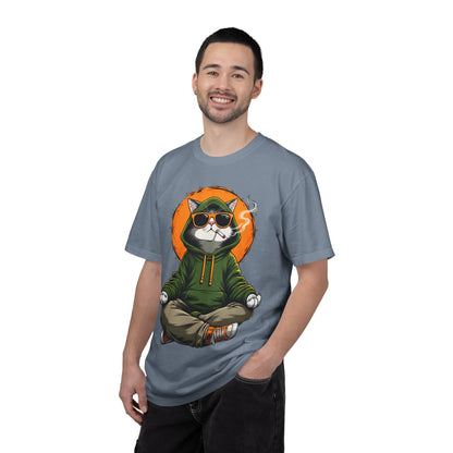 Meditating Cat in Sunglasses T-Shirt