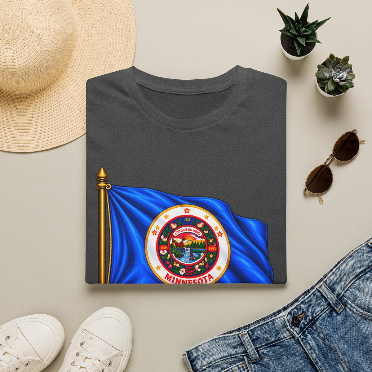 Minnesota Flag T-Shirt — "L'Étoile du Nord" State Pride Tee