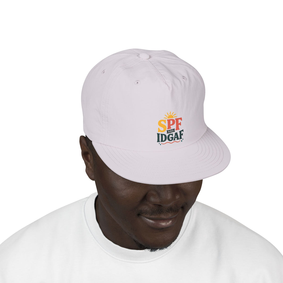 SPF IDGAF Surf Cap | Retro Sun Typography Hat