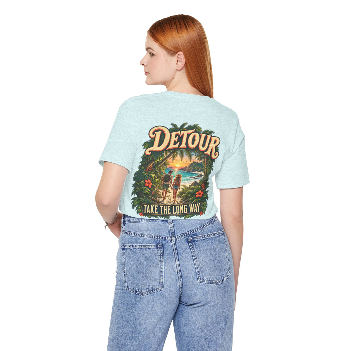 Detour Take the Long Way Tropical Adventure T-Shirt