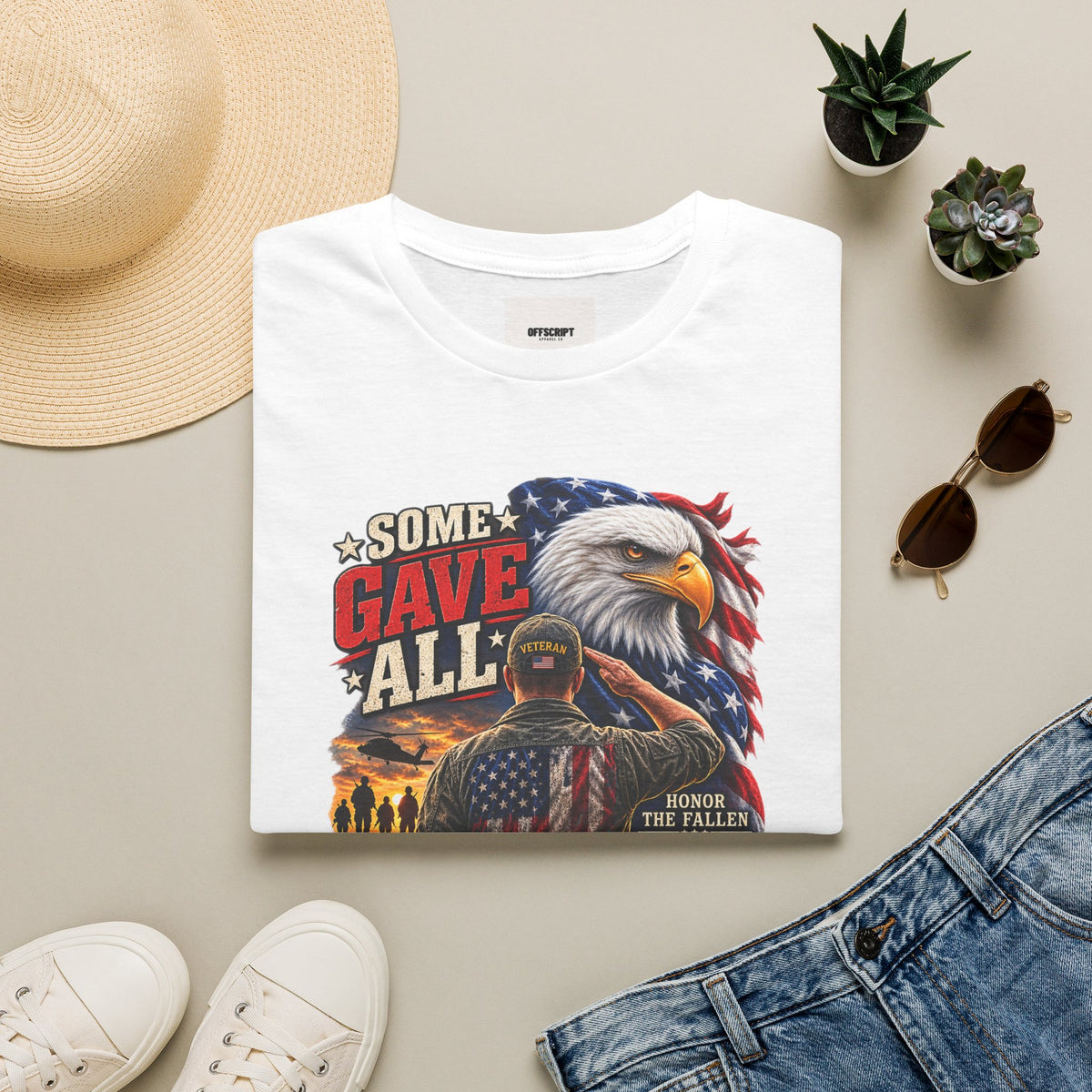 Some Gave All Eagle T-Shirt — Veteran Memorial Patriot Tee