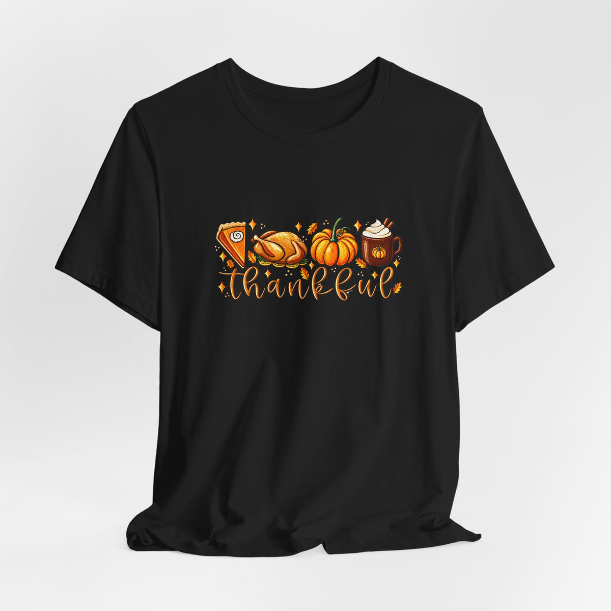 Thankful Harvest Tee — Thanksgiving Pumpkin & Pie Fall Shirt