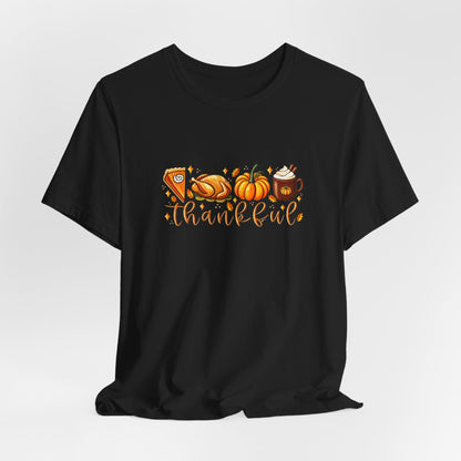 Thankful Harvest Tee — Thanksgiving Pumpkin & Pie Fall Shirt
