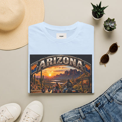 Arizona Bike Week Sunset T-Shirt — Vintage Motorcycle Desert Road Tee
