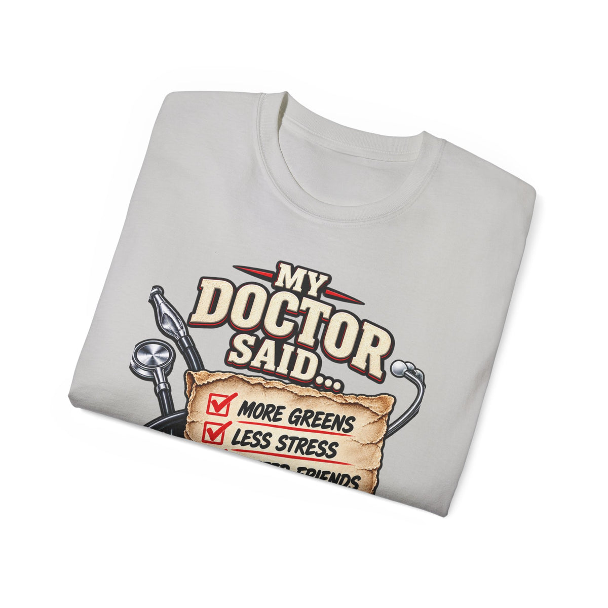 My Doctor Said… Play More Golf T‑Shirt — Funny Golf Checklist Tee