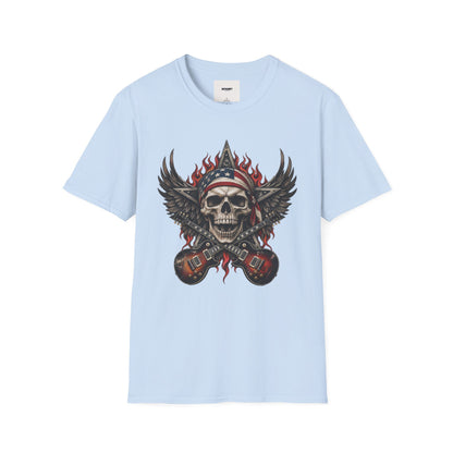Skull & Wings T‑Shirt — American Rebel Rocker Graphic Tee