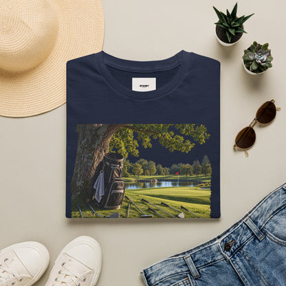 Golf Course Scene T‑Shirt — 'GOLF' Scenic Golfing Graphic Tee