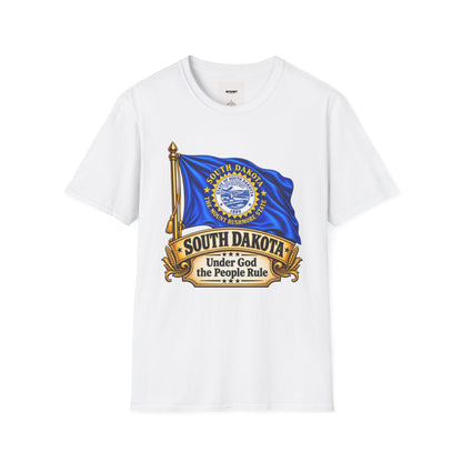 South Dakota Flag T‑Shirt — "Under God the People Rule" State Pride Tee