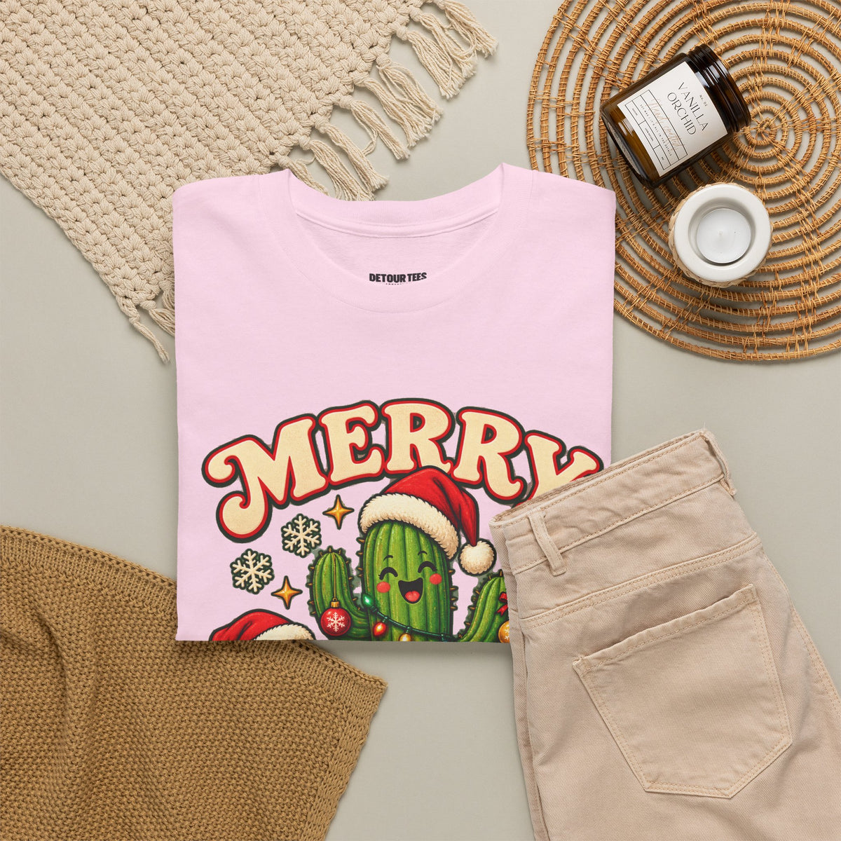 Merry Cactus Christmas Tee — Festive Holiday Cactus Shirt