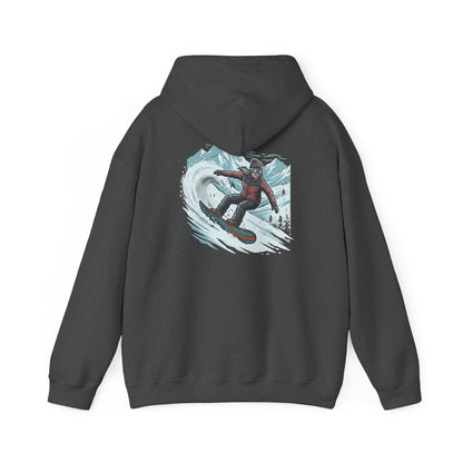 Snowboarding Hoodie – "Snowboarding Life" Graphic Pullover with Backboarder Illustration