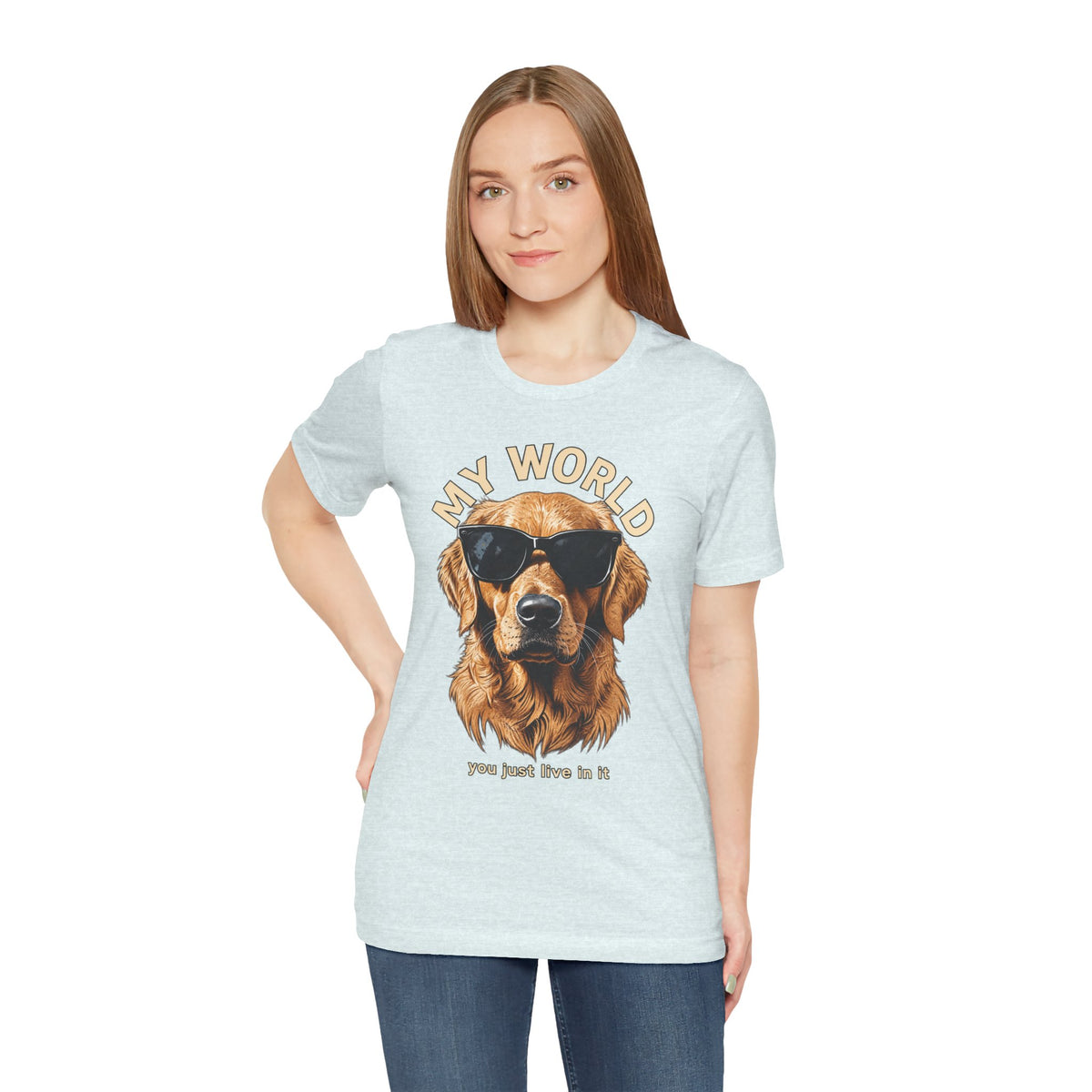 My World Golden Retriever Sunglasses T-Shirt