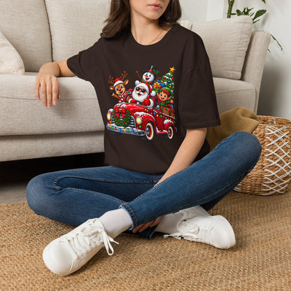Christmas Crew T‑Shirt — Santa, Reindeer & Snowman Holiday Tee