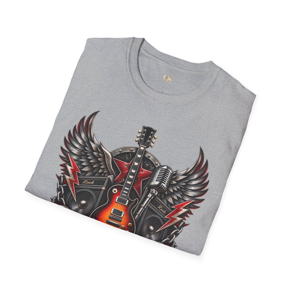 Rock 'n' Roll Guitar Wings T-Shirt — Vintage Electric Guitar Music Tee