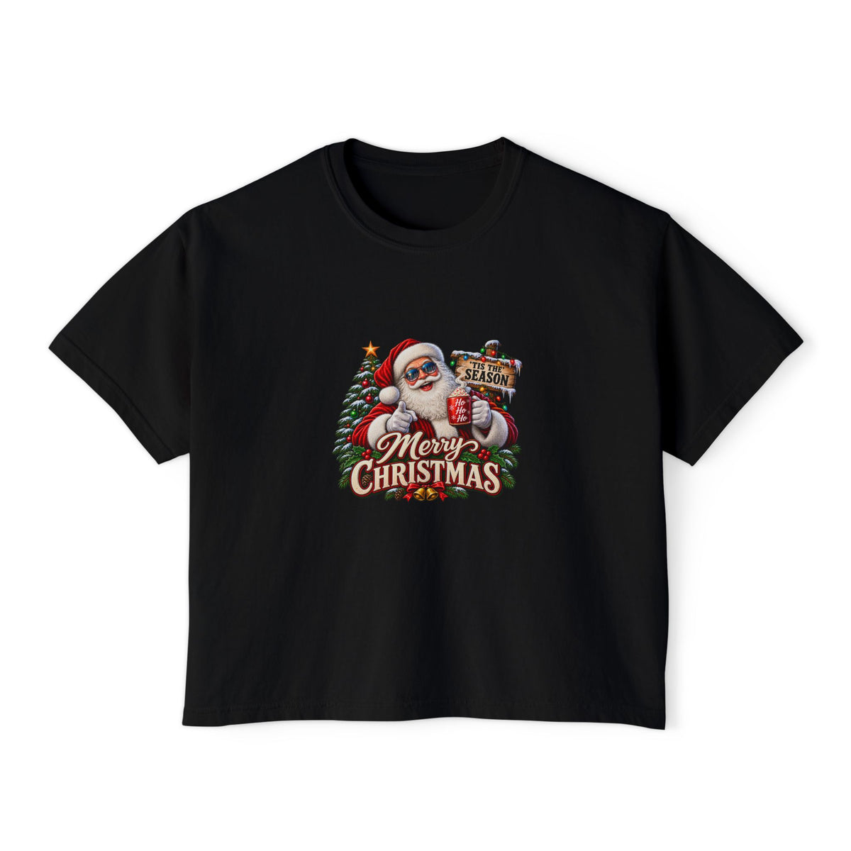 Merry Christmas Santa Women's Boxy Tee