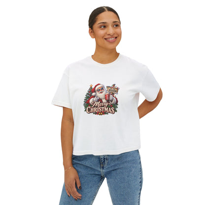 Merry Christmas Santa Women's Boxy Tee