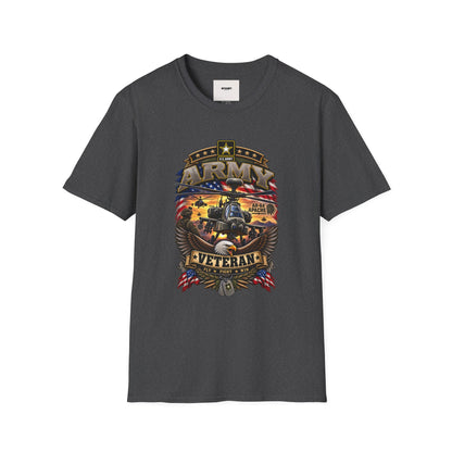 Army Veteran AH-64 Apache T-Shirt — Patriotic Military Helicopter Tee
