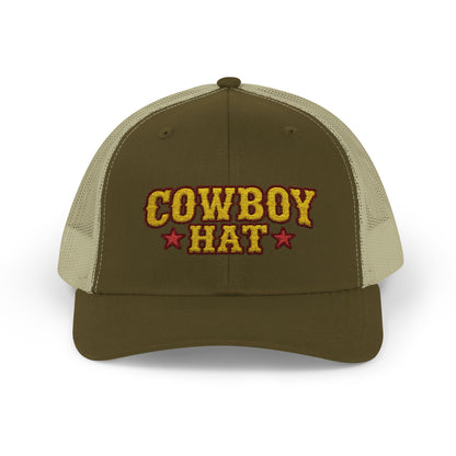 Cowboy Hat Snapback Trucker Cap – Western Rodeo Mesh Back Hat