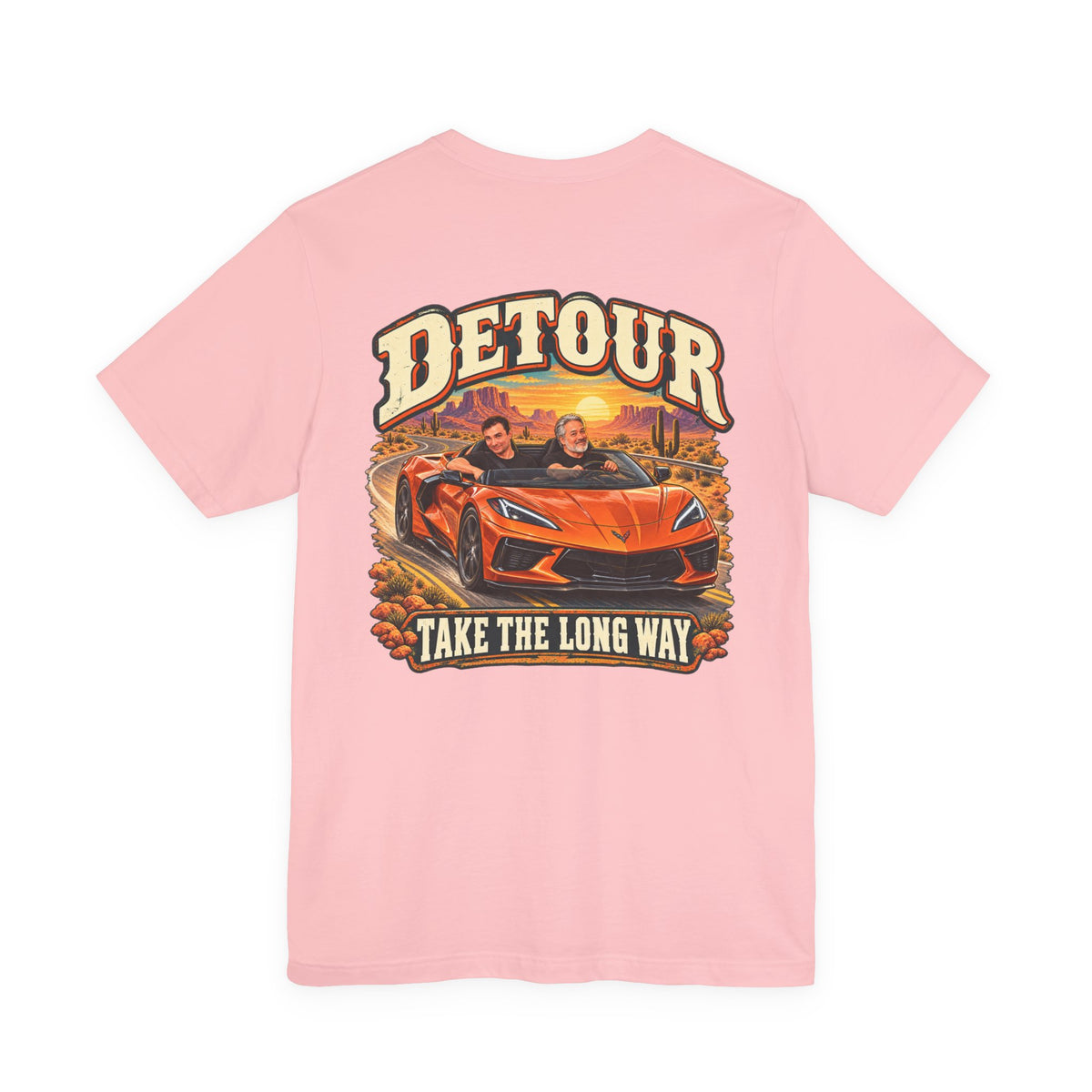 Detour Graphic Tee — 'Detour: Take the Long Way' Vintage Road Trip T‑Shirt