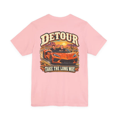 Detour Graphic Tee — 'Detour: Take the Long Way' Vintage Road Trip T‑Shirt
