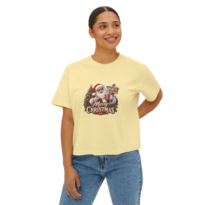 Merry Christmas Santa Women's Boxy Tee