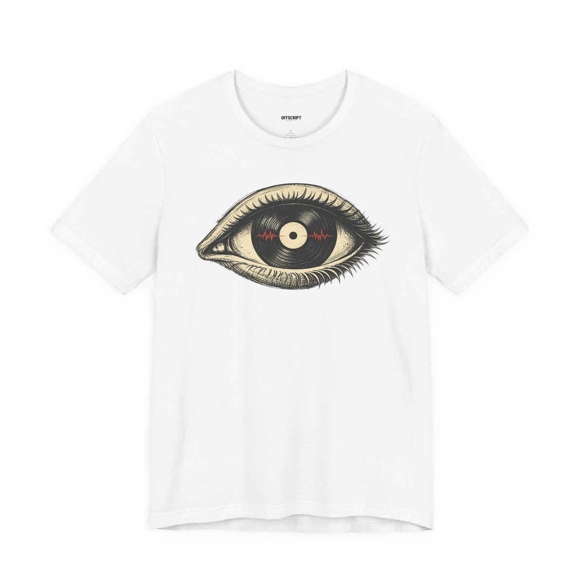 Graphic Tee — Vintage Vinyl Eye Illustration T‑Shirt