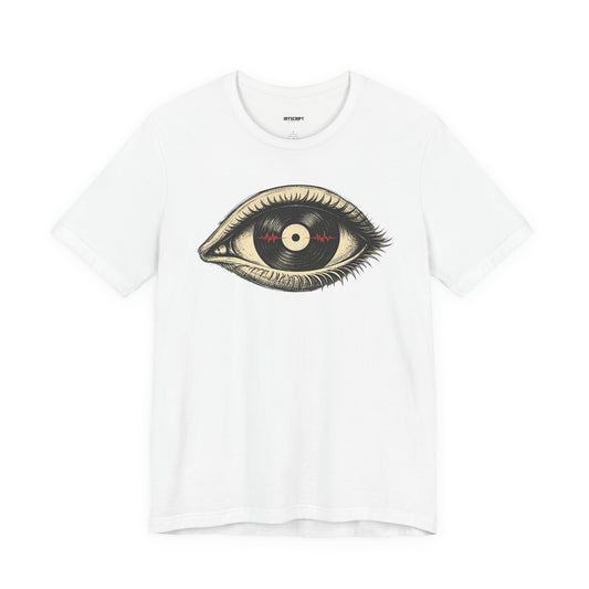 Graphic Tee — Vintage Vinyl Eye Illustration T‑Shirt